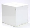 Losbox / Wahlurne 23 x 23 x 23 cm aus weißem Acrylglas